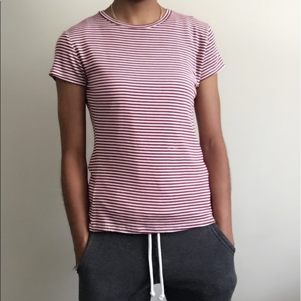 • ➳ Zara Striped Basic Crewneck T-Shirt Small Tee - Picture 7 of 8